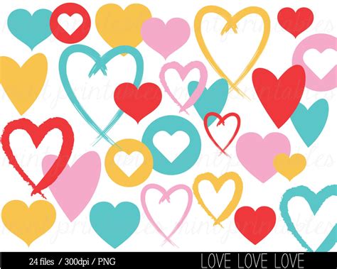 Pink Love Heart Clipart Free