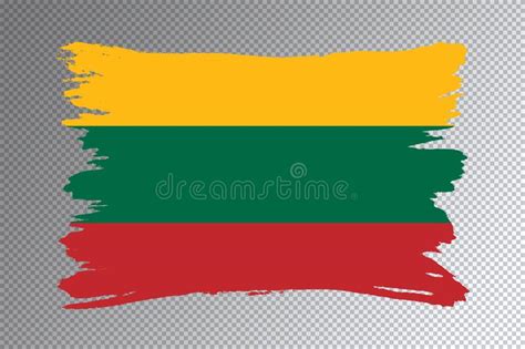 Bandera Lituana Derrame De Pincel Bandera Nacional Stock De Ilustraci N