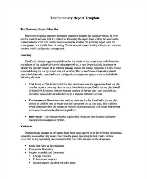 23 Test Report Templates Free Word Pdf Format Download