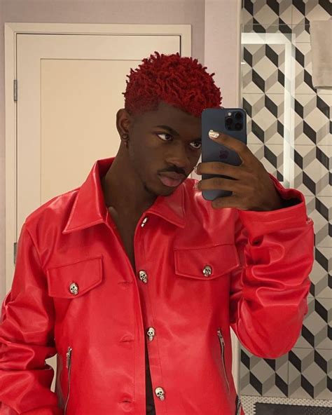 Lil Nas X Wears Human Nature Worldwide On Metcha S IG Red Leather