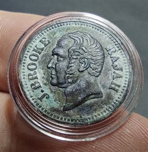 Sarawak Old Cooper Coin James Brooke 14 Cent Year 1863 Hobbies And Toys