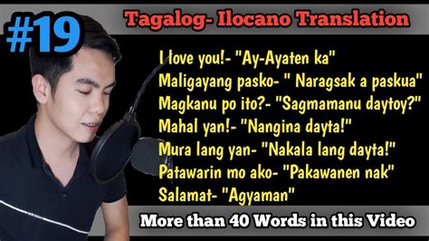 Lesson Paano Magsalita Ng Ilocano Mahal Kita Ay Ayaten Ka Youtube