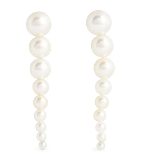 Sophie Bille Brahe Yellow Gold And Pearl Sienna Drop Earrings Harrods US