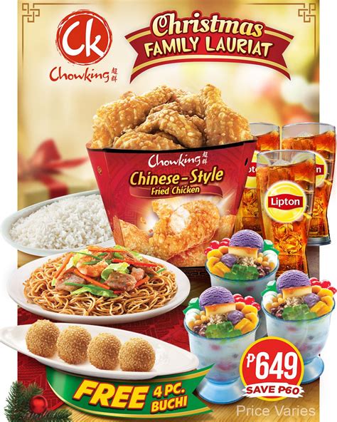 Chowkings Holiday Chow Feast Combo Group Meals Kentucky Fried