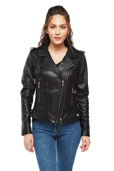 Vivian Women S 100 Real Black Leather Classic Jacket