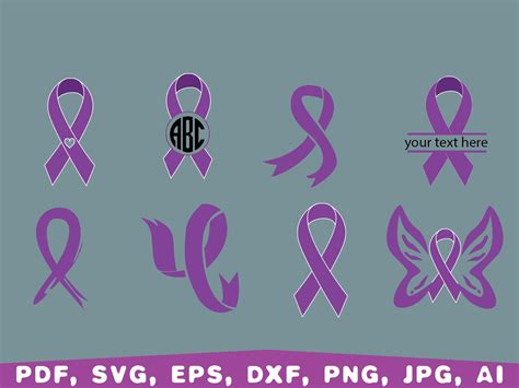 Epilepsy Awareness Svg, Purple Ribbon Svg, Epilepsy Ribbon Svg, Peace ...