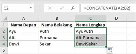 Cara Menggunakan Rumus Concatenate Di Excel Dengan Mudah Edukasi