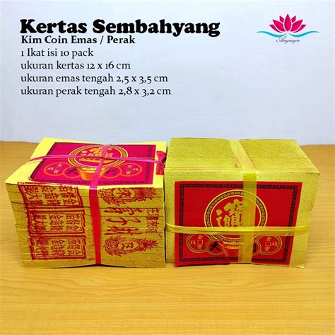 Jual Kertas Sembahyang Kim Coin Emas Perak Shopee Indonesia