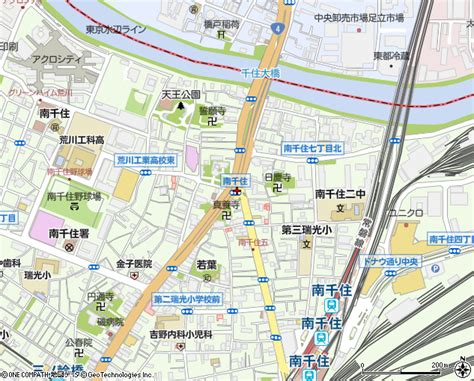 南千住（荒川区地点名）の住所・地図｜マピオン電話帳