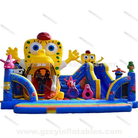 Spongebob Amusement Park Inflatable Castle