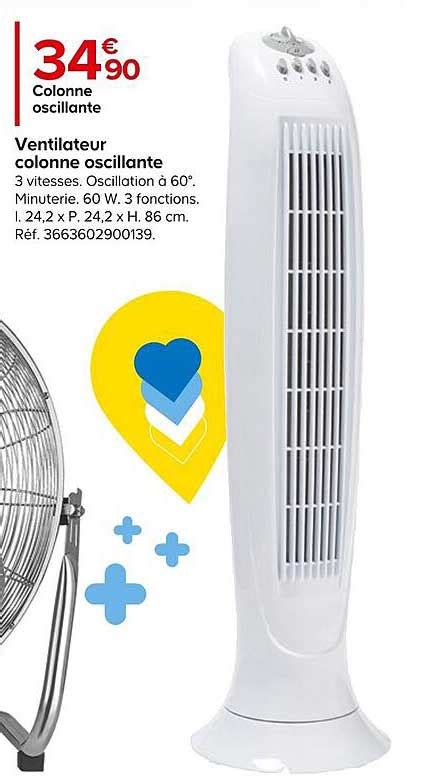 Promo Ventilateur Colonne Oscillante Chez Castorama Icatalogue Fr