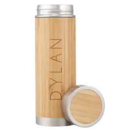 Personalised Sustainable Bamboo Thermal Bottle