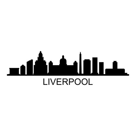 Liverpool skyline on white background 4433508 Vector Art at Vecteezy