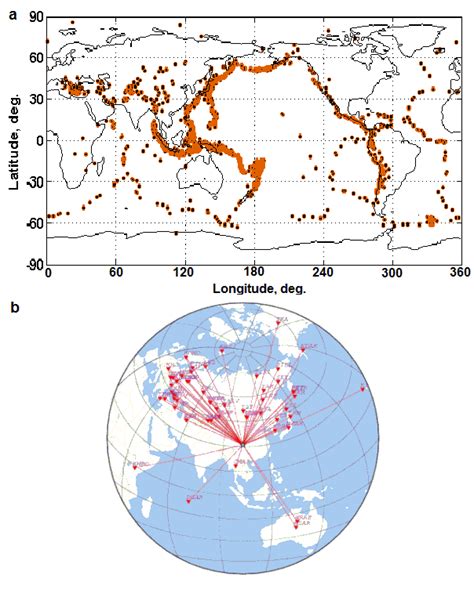 Spatial Distribution Of Earthquakes Used For The Analysis And Example Download Scientific