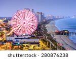 Skywheel Lighted up at night in Myrtle Beach, South Carolina image ...