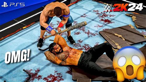 Wwe K John Cena Vs Roman Reigns C Wwe Championship Match At