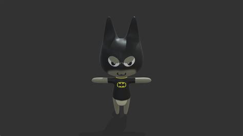 Batman Furry Animal Crossing Cat Download Free 3d Model By Zyklop