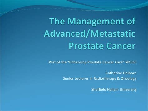 Treatment of advanced metastatic prostate cancer