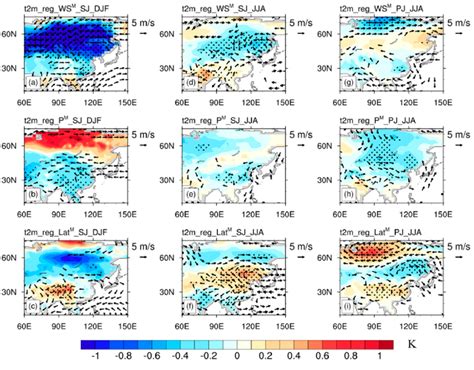 A C Regressions Of Surface Air Temperature T M Shading Units K