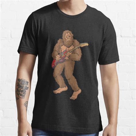 Bigfoot Playing Guitar Sasquatch Guitarist T Shirt For Sale By Sinjy