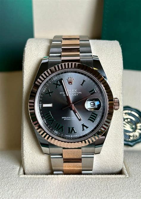 Rolex Datejust Fluted Bezel Oyster Bracelet Wimbledon Dial