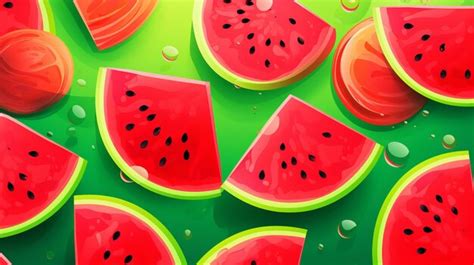 Premium AI Image Watermelon Background Abstract Bright