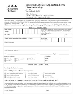 31 Printable Chesapeake College Admissions Application Forms and ...