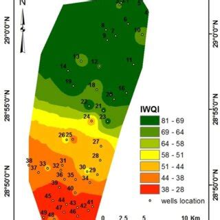 The Spatial Distribution Of The Irrigation Water Quality Index Values