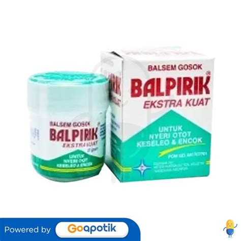 BALPIRIK BALSEM GOSOK EXTRA KUAT HIJAU 20 GRAM Kegunaan Efek Samping