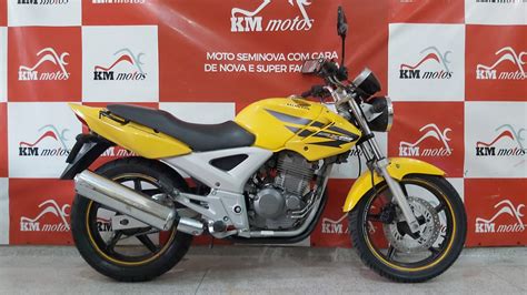 Honda Cbx Twister Amarela Km Motos Sua Loja De Motos Semi