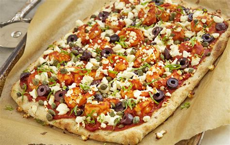 Spicy Greek Flatbread With Feta Odyssey Brands