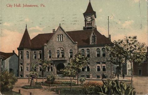 City Hall Johnstown Pa Postcard