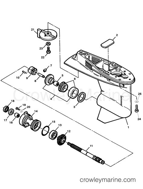 GEAR HOUSING ASSEMBLY 1998 Outboard 75 H075412UD ELPT Crowley Marine