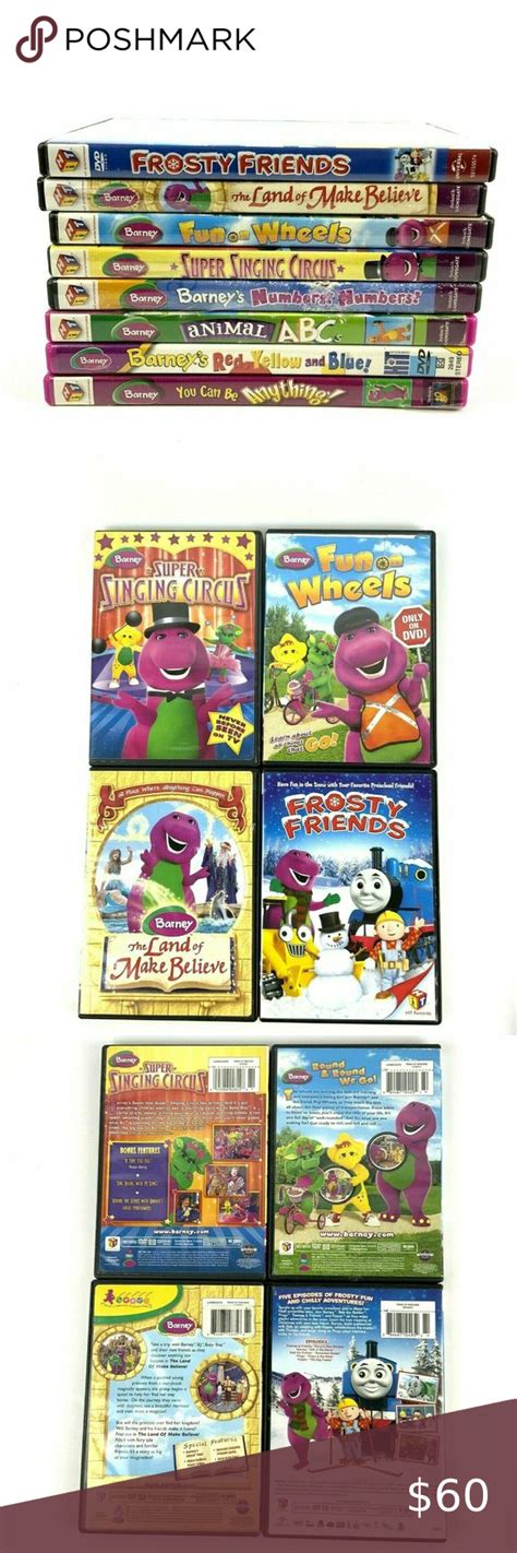 Barney & Friends 8 DVD Lot Animals ABCs Numbers Holiday Circus Wheels ...