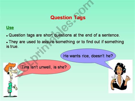 Esl English Powerpoints Question Tags