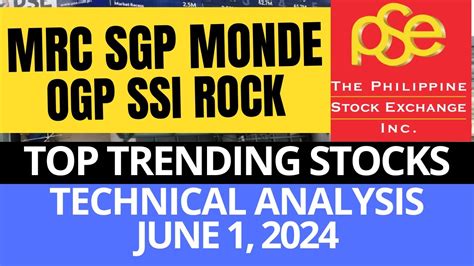 STOCK MARKET MRC SGP MONDE OGP SSI ROCK PSE TECHNICAL