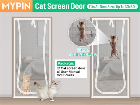 New Reinforced Cat Screen Door Fits Door Size 30x 80