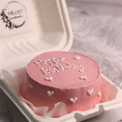 Pretty In Pink Bento Cake With White Heart Designs Milost Cakes