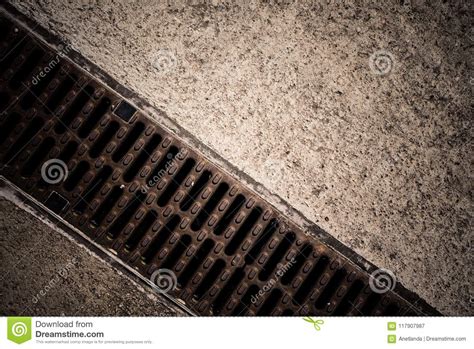 Drainage Grille In Ground Stock Image Image Of Drainage