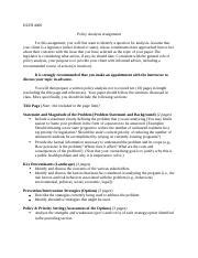 Policy Analysis Assignment Docx Hlth Policy Analysis Assignment