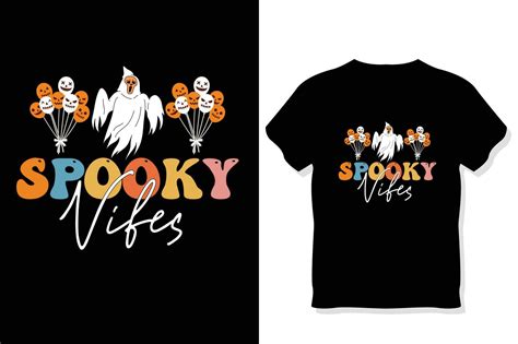 Spooky Vibes Retro Halloween T Shirt Design 28113166 Vector Art At Vecteezy