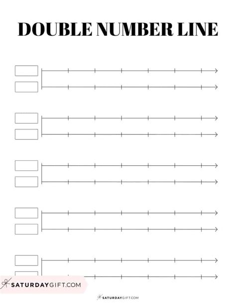 Double Number Line - 4 Cute & Free Printable Blank Worksheets