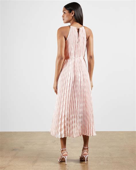 Ted Baker Sasski Pleated Maxi Dress Light Pink