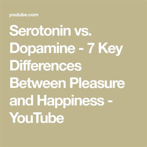 Serotonin Vs Dopamine 7 Key Differences Between Pleasure And