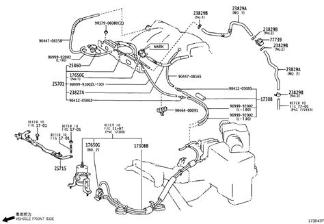 2008 Lexus RX 350 Vacuum Hose Engine 1730820120 Genuine Lexus Part