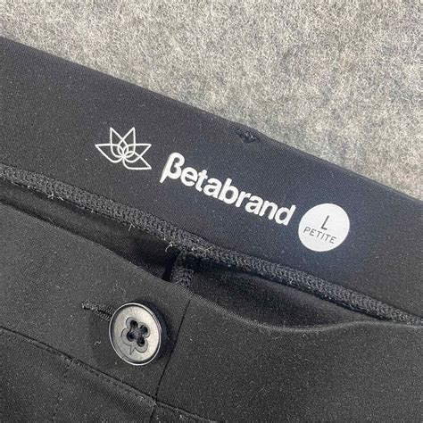 Betabrand Pants Large Petite Black Straight Leg Dress Yoga Womens