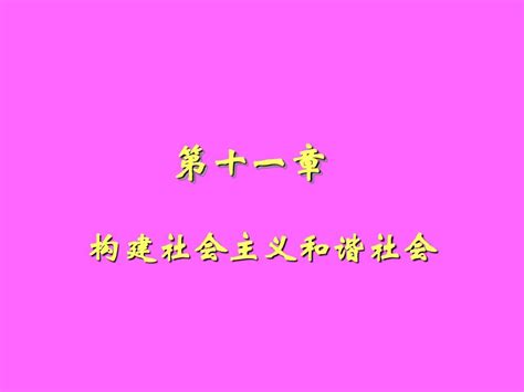 第十一章 构建社会主义和谐社会word文档在线阅读与下载无忧文档