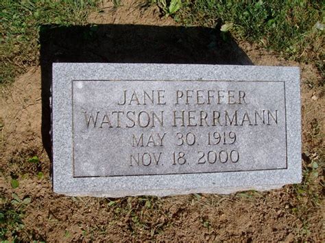 Jane Helen Pfeffer Herrmann 1919 2000 Find A Grave Memorial