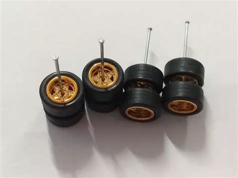 Gomas Para Custom Llantas Rin Dorado Hot Wheels Pz Env O Gratis