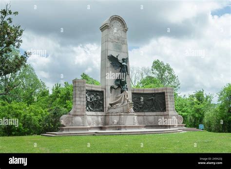 Missouri Memorial Vicksburg National Military Park Mississippi The Monument Features A Bronze